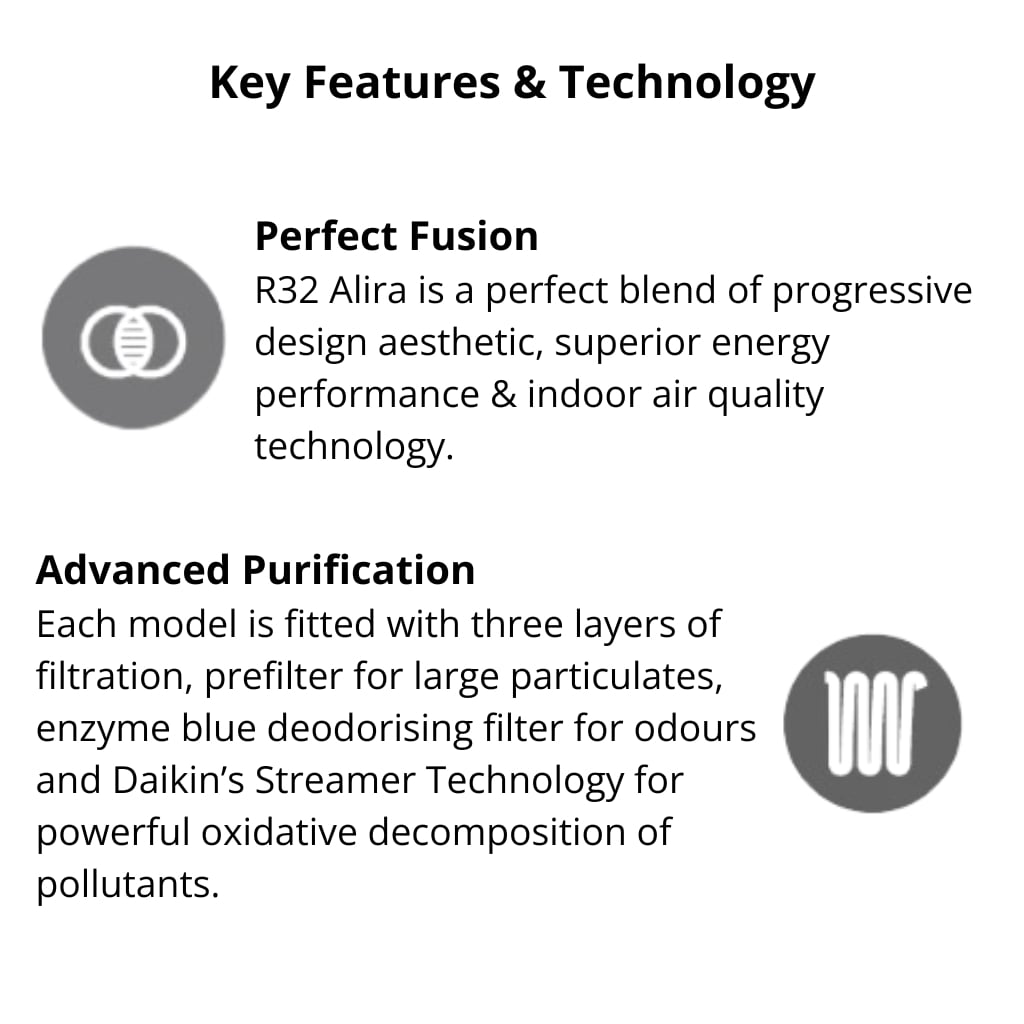 Daikin Alira Series - FTXM50W 6.0Kw Heating